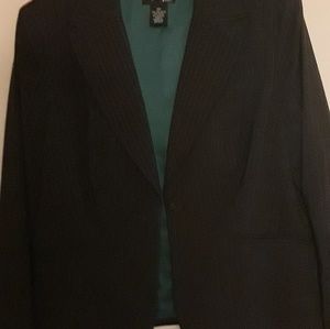 Petite Brown Pinstripe  Jacket